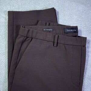 Talbots Cambridge Pant Women's Size 14 Deep Brown Career Dress Pants Career Cozy